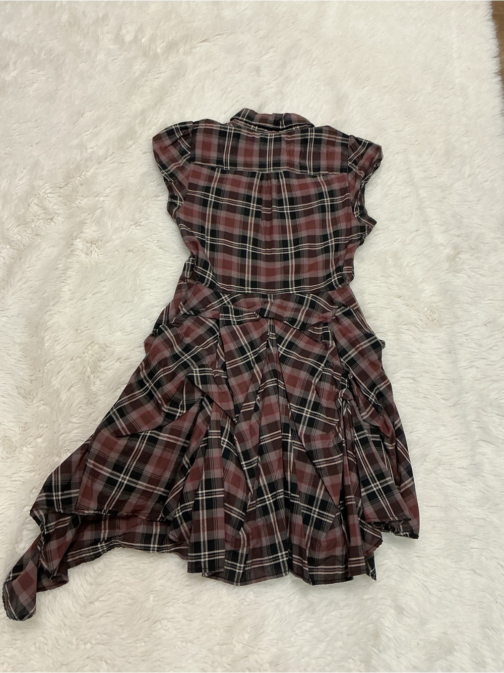 🌼 BDG - Plaid Pin Up Ruffle Hem Dress - - Picture 12 of 12